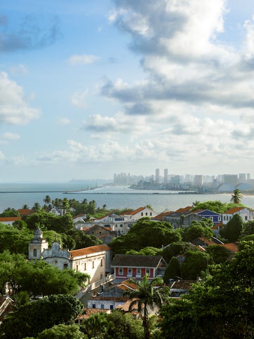 Suburb of Recife City on Sea Coast in Brazil