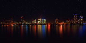 City skyline at night. Photo by Johannes Plenio on Pexels