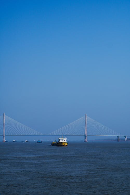Foto stok gratis jembatan normandia, landmark lokal, le havre