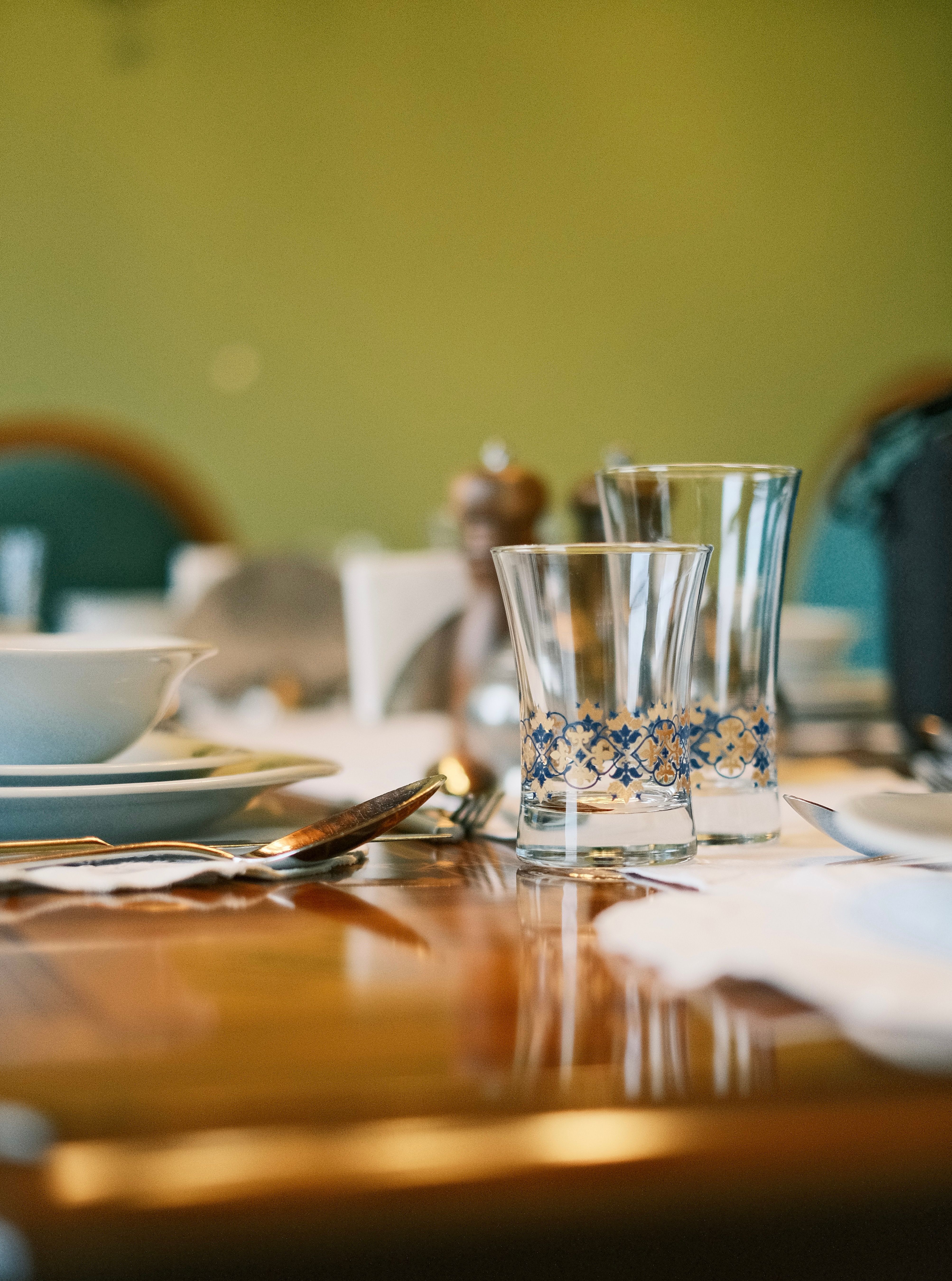 Place Setting on Wooden Table · Free Stock Photo