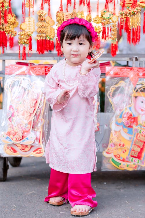 Child Model in Tunic and Pants