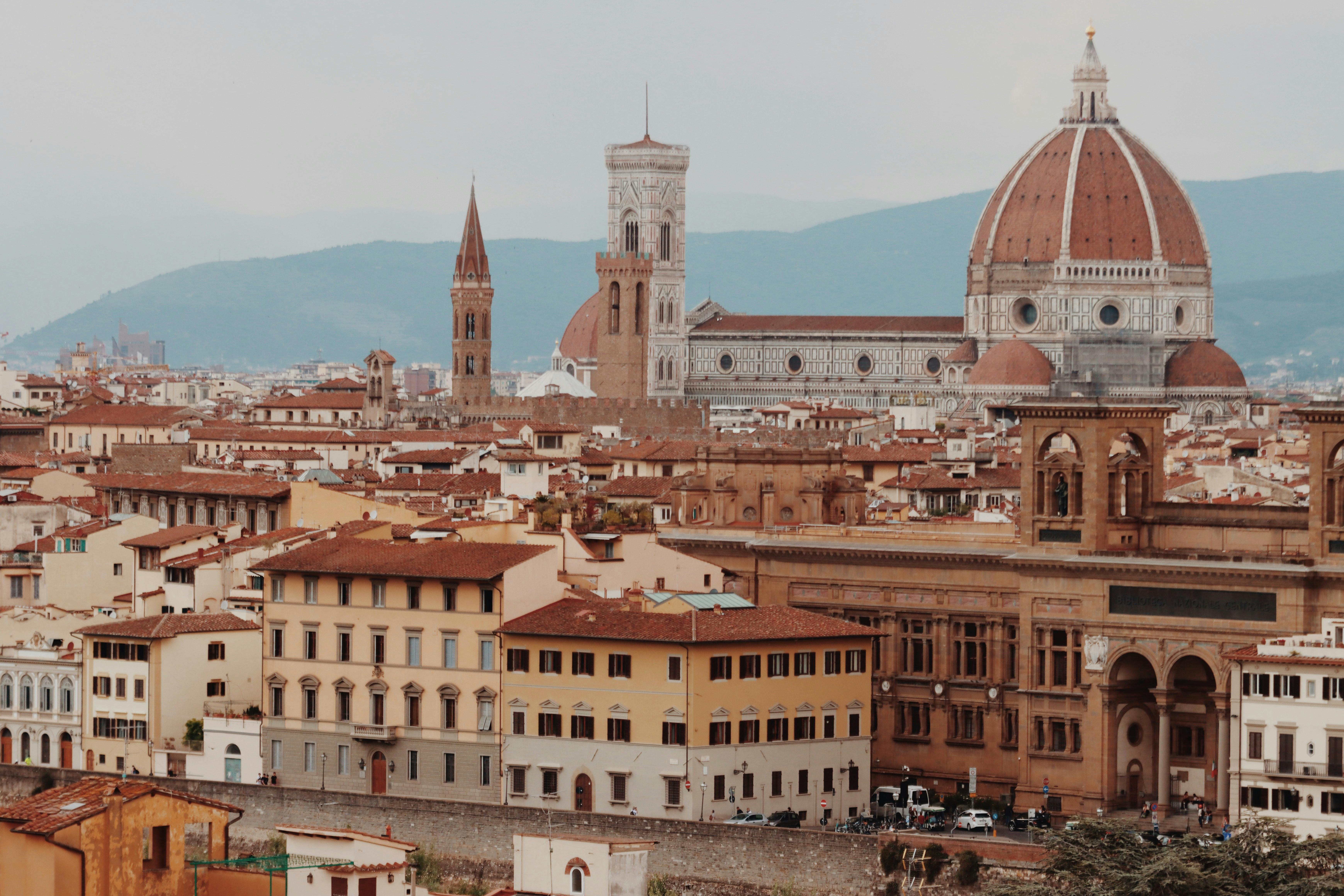 view of the cathedral of saint mary of the flower in florence italy