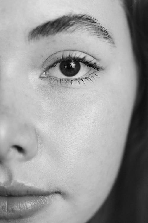 Close-up of a Half of Womans Face