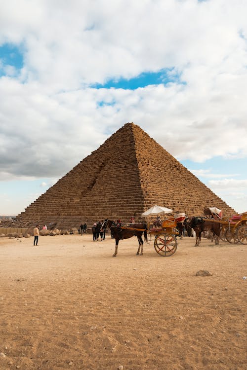 The egyptian pyramids are shown in this photo