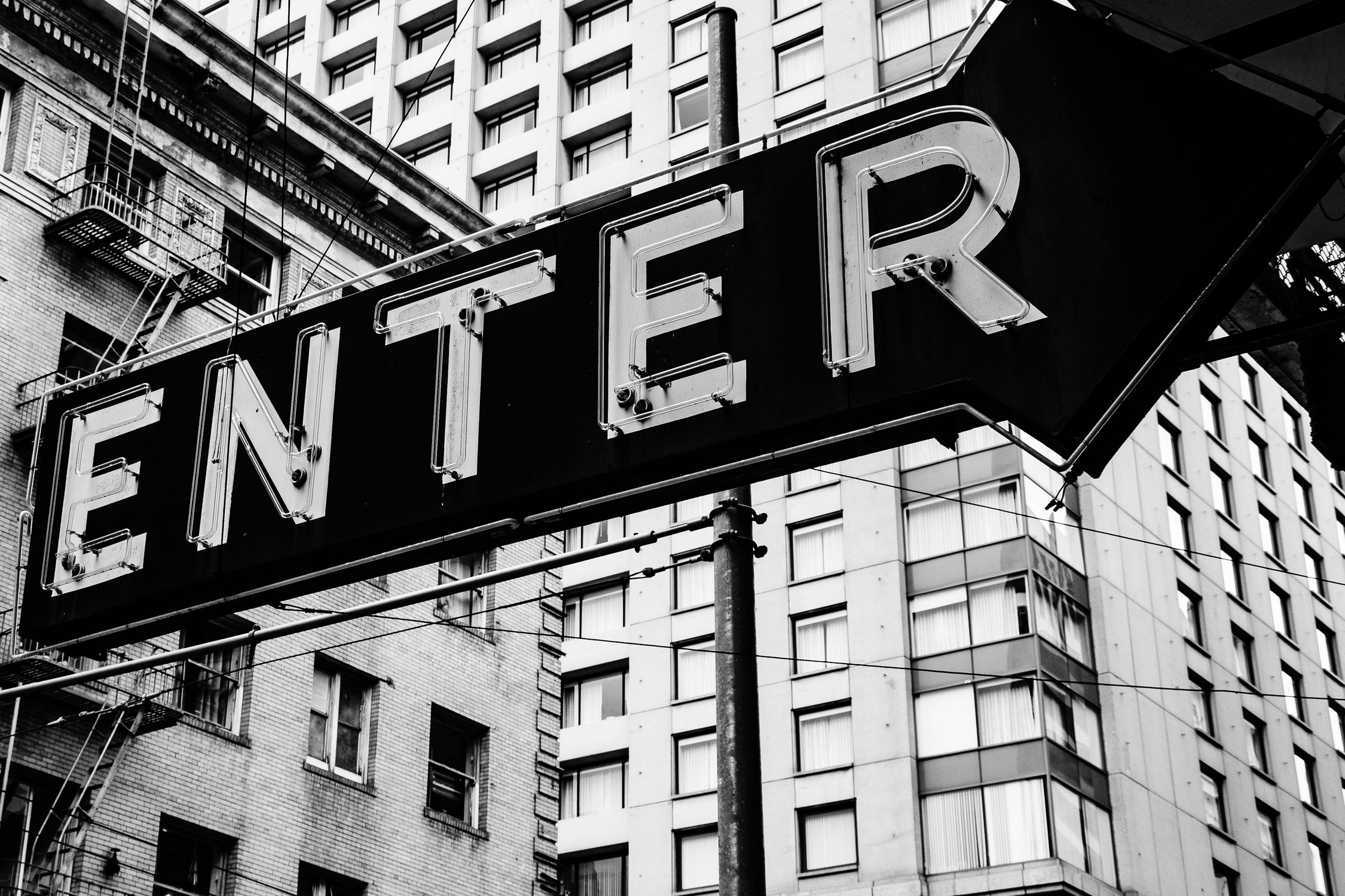 Enter Signage · Free Stock Photo