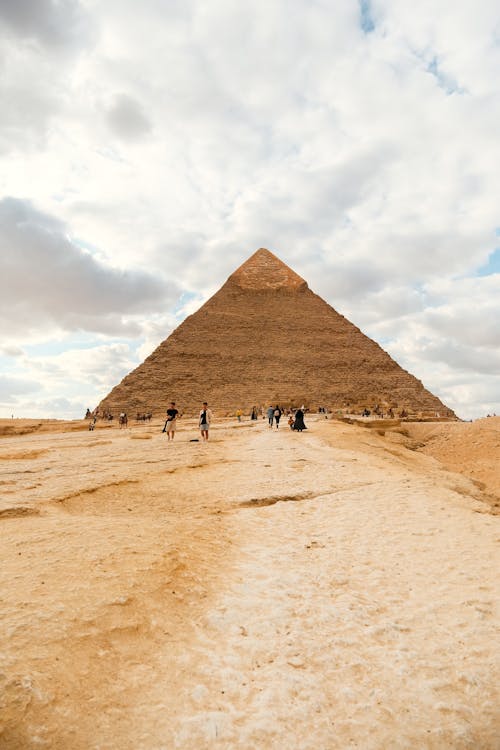 Tourists in Front of The Great Pyramid of Giza
