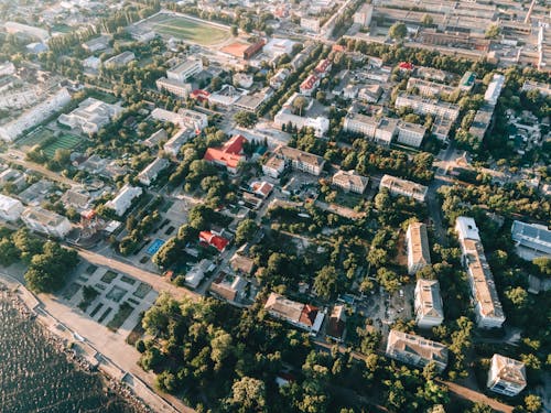 Kostnadsfri bild av byggnader, drönarbilder, fågelperspektiv