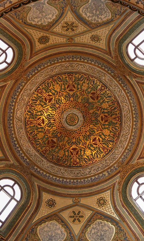 Golden Ceiling in a Mosque 