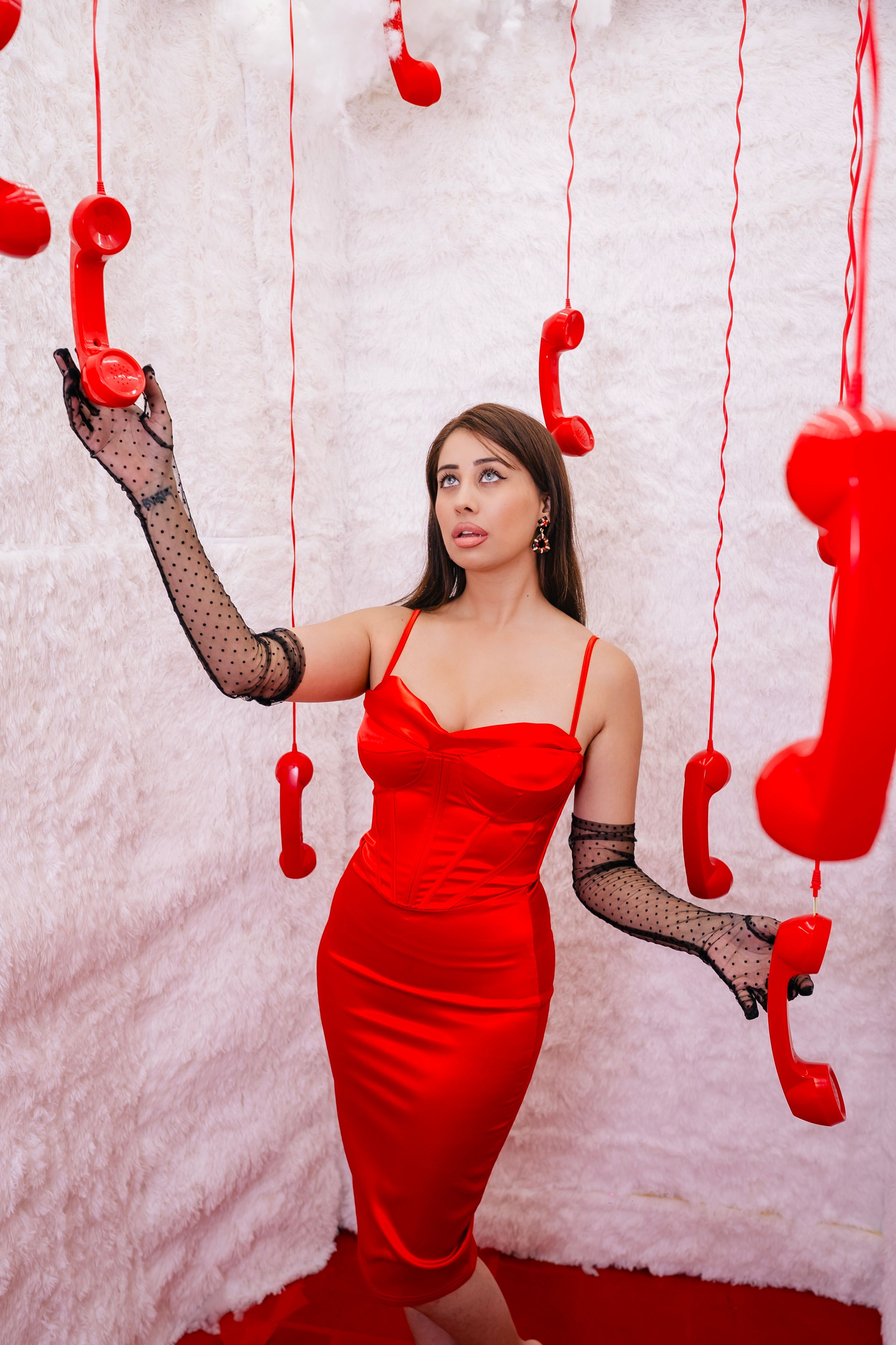 Woman in Red Bodycon Dress  Free Stock Photo