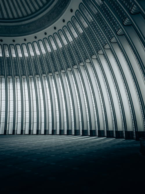 Interior of an Empty, Futuristic Building 