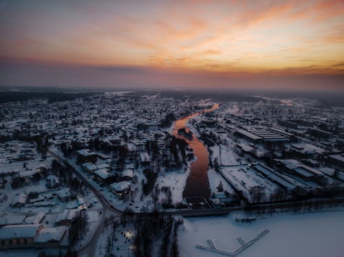 Základová fotografie zdarma na téma budovy, domy, letecká fotografie