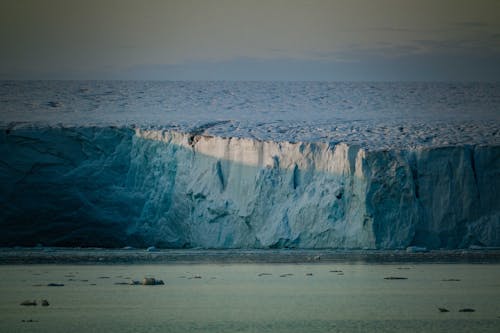 View of an Ice Shelf on a Coast 