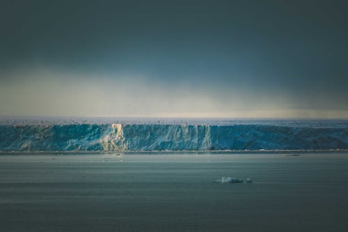 View of an Ice Shelf on a Coast 