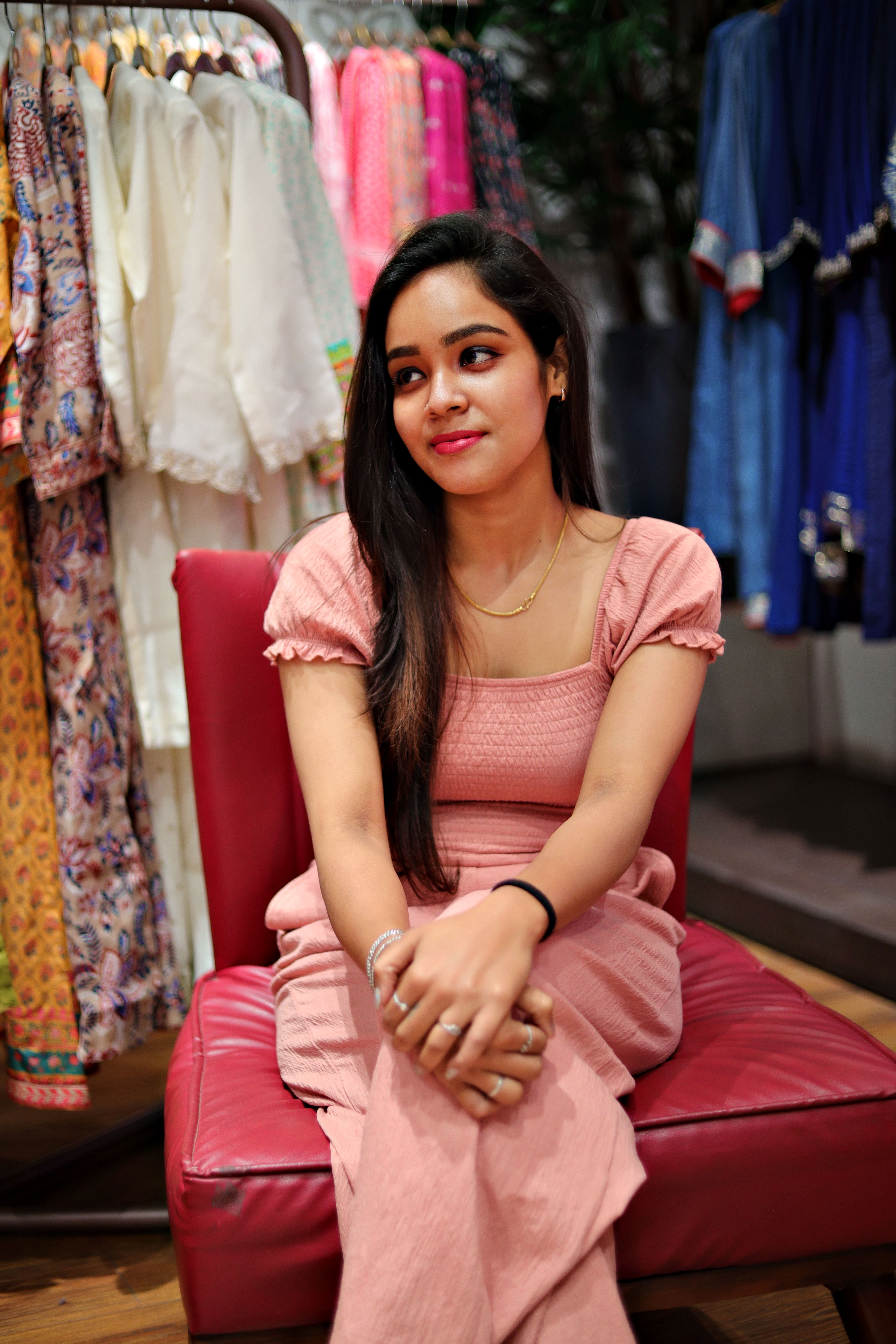 Woman in stylish western outfit from a fashion store in Kolkata