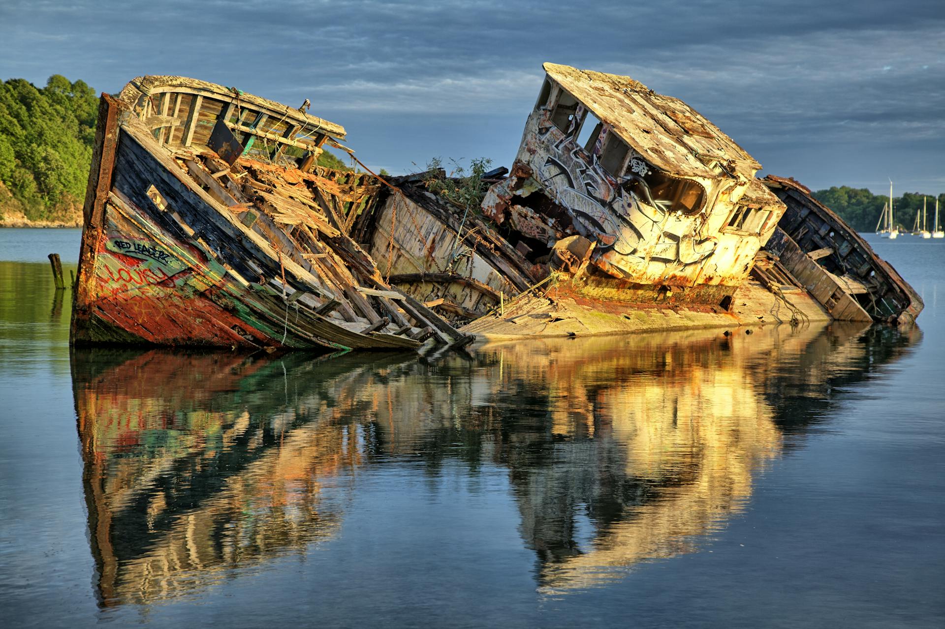 Shipwreck Sinking In The Water