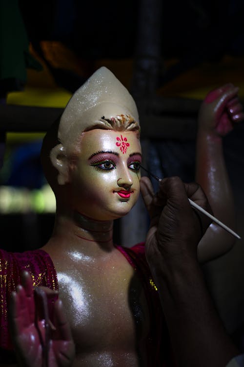 Traditional Buddha Statue in Shadow 