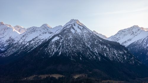 Free Breathtaking view of snowcapped mountains in Oberstdorf, Germany, under clear skies. Stock Photo