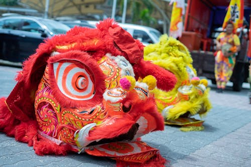 Fotos de stock gratuitas de año nuevo chino, bailarín, baile de máscaras