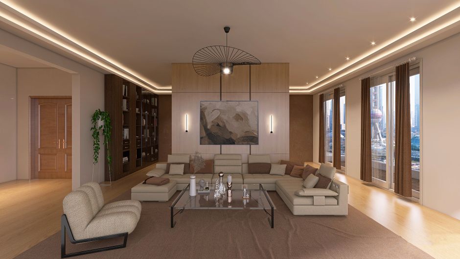 Strakke designlamp in gouden proporties. Strakke designlamp in gouden proporties.