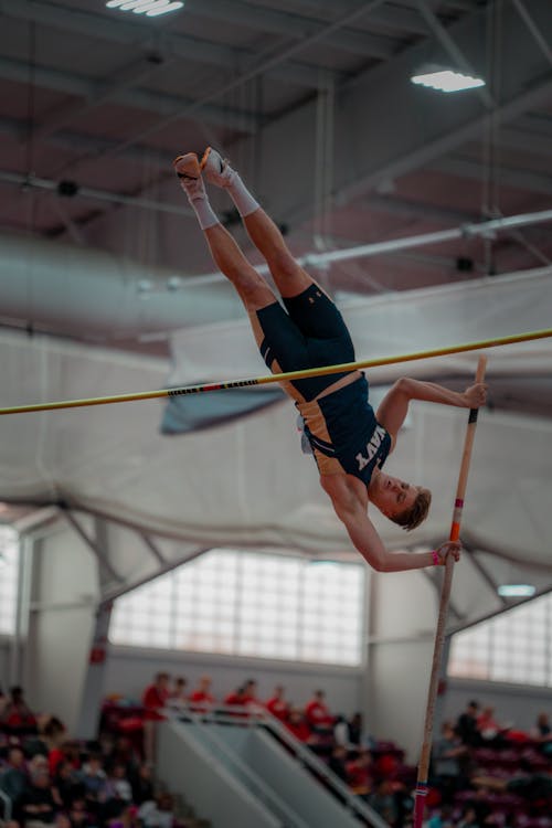 A Jumping Pole Vaulter