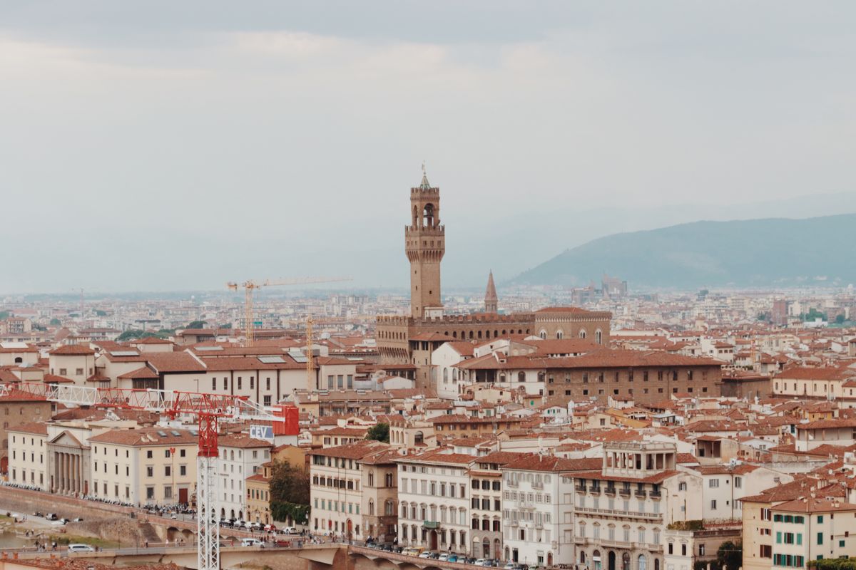 Centro Storico Florența - acoperișuri și Palazzo Vecchio