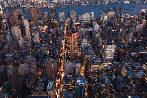 Panoramic View of New York City at Dusk 