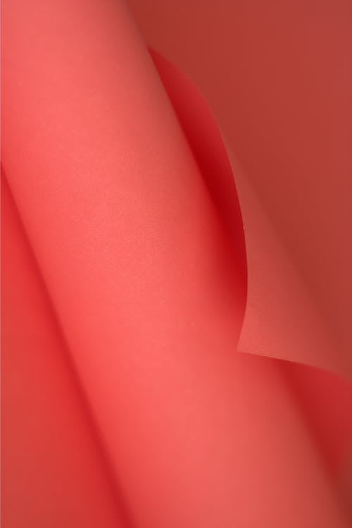 Close-up of a Pink Roll of Paper 