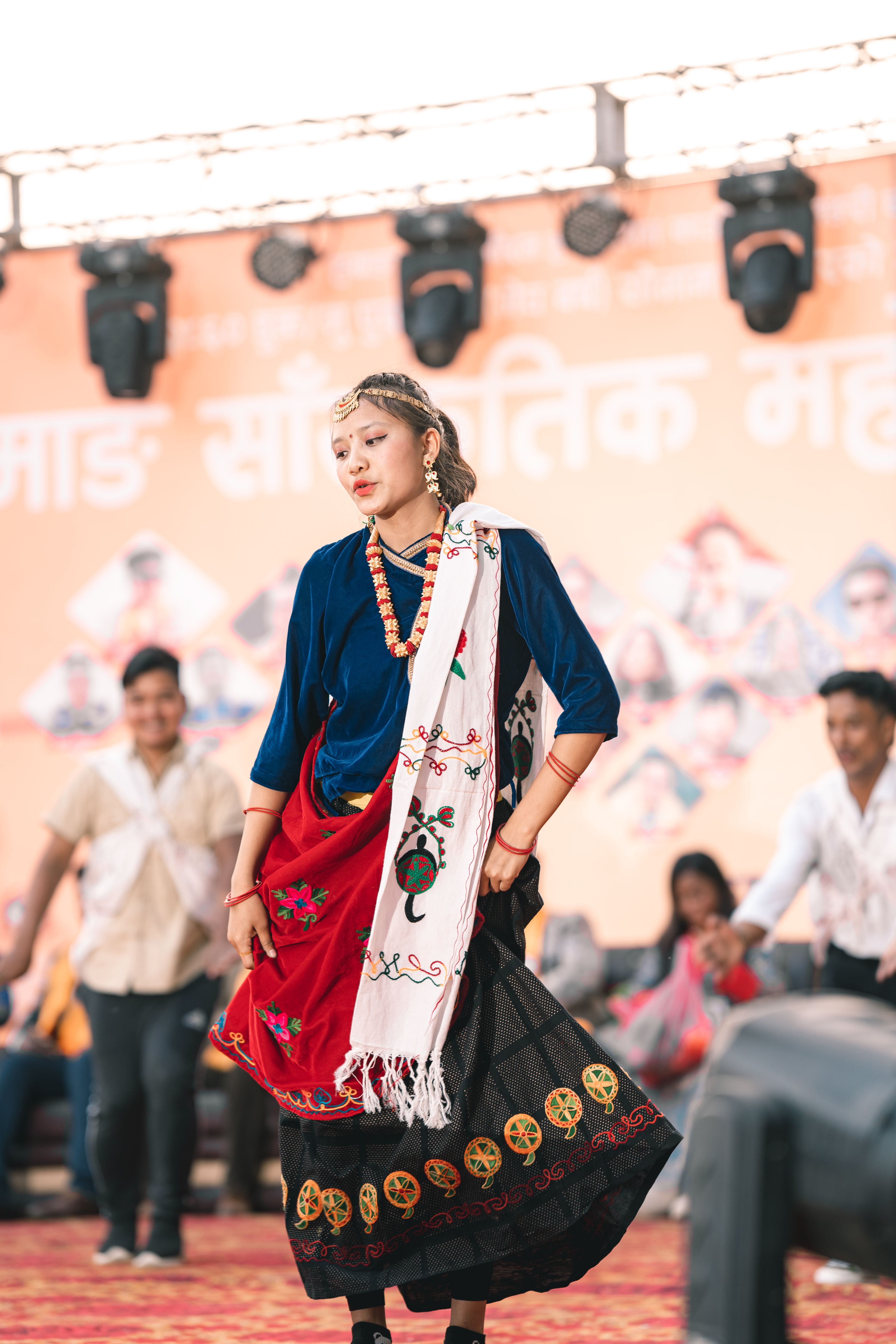 Women in Traditional Dresses Dancing on Stage · Free Stock Photo