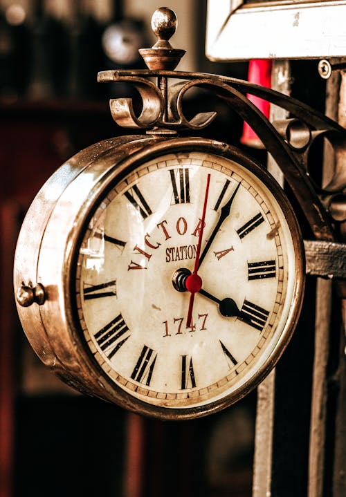 Old Clock in Antique Shop 