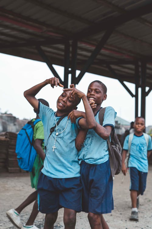 アフリカの男の子, グループ, ユニフォームの無料の写真素材