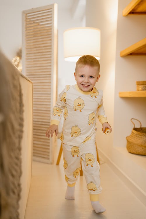 Free Smiling Boy in Pajama Stock Photo