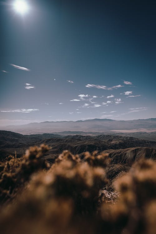 Landscape of Hills under Clear Sky