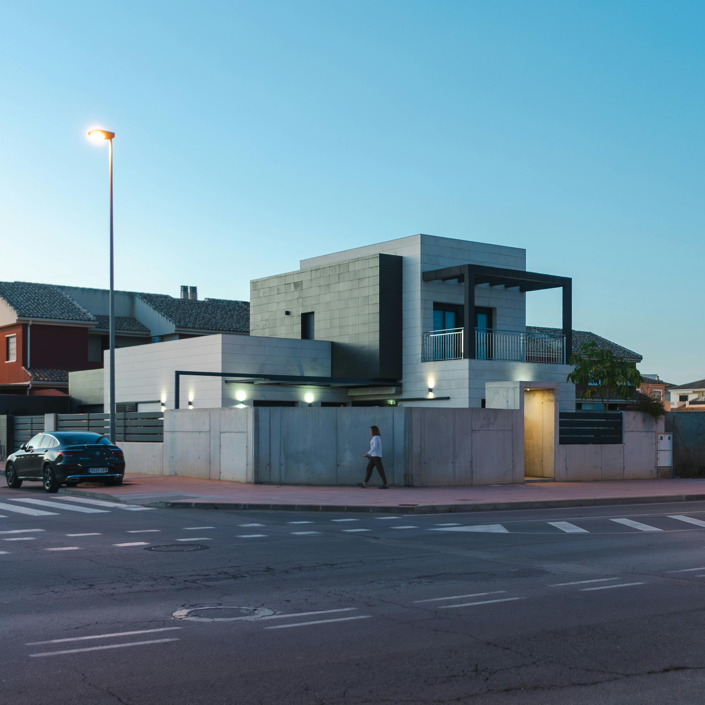 House by Street in Town