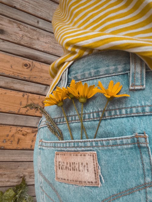 Flowers in Jeans Pocket