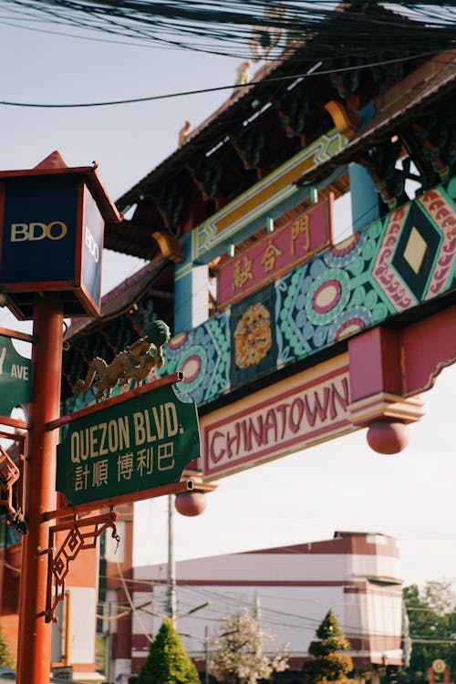 Foto profissional grátis de chinatown, ornamentado, portal