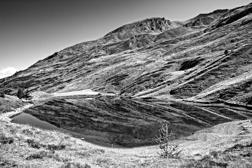 Základová fotografie zdarma na téma Alpy, černobílý, hora