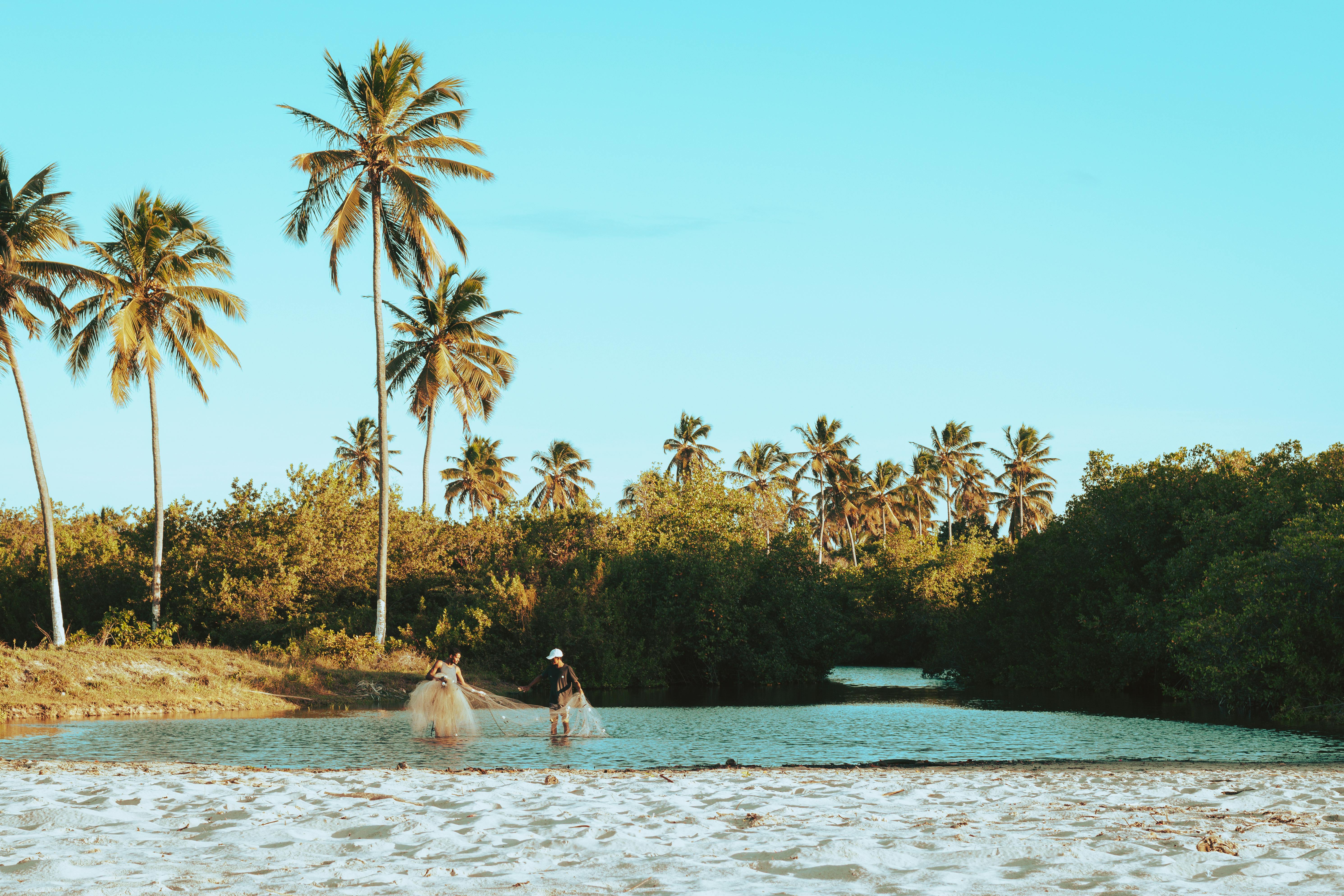 fishing at beach