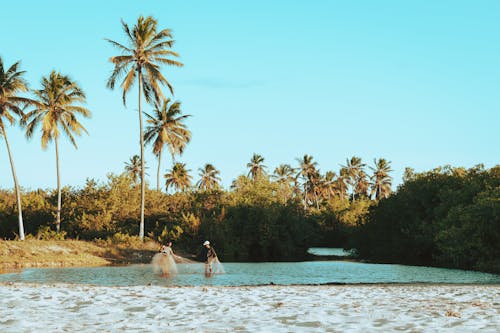 Fishing at beach