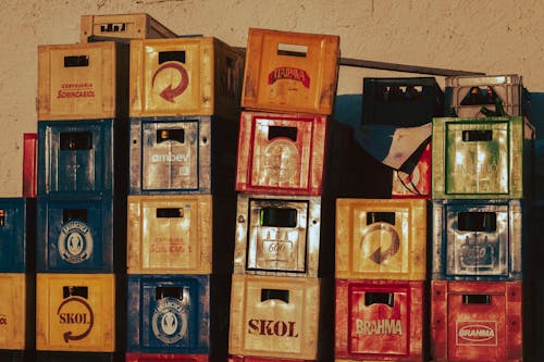 ビール, ビール箱, 木箱の無料の写真素材