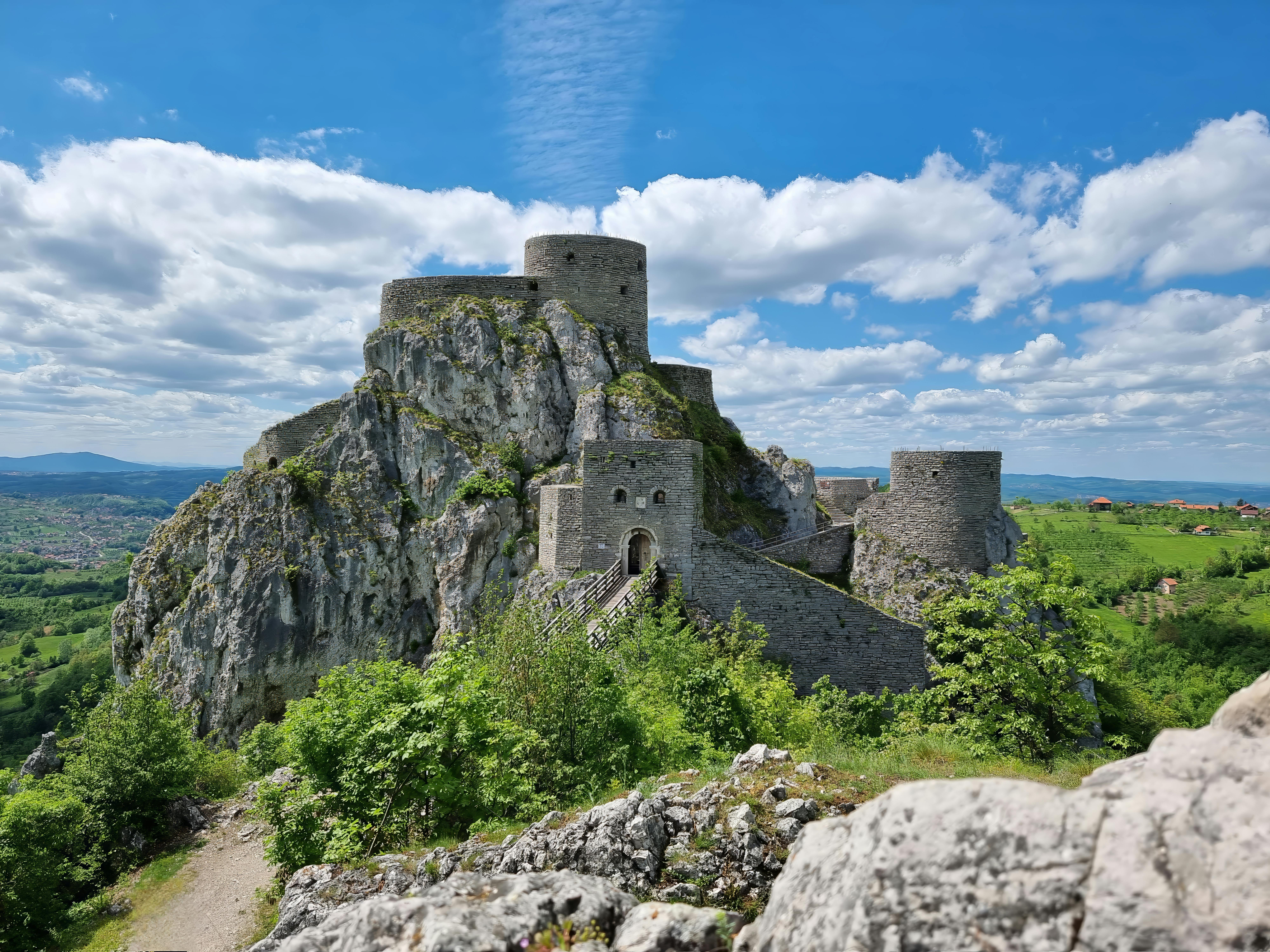 View of the Srebrenik Fortress in Srebrenik in Bosnia and Herzegovina