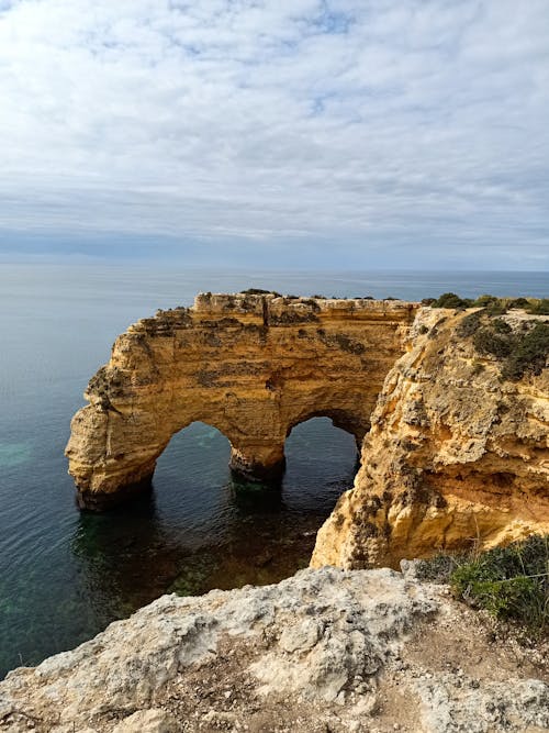 คลังภาพถ่ายฟรี ของ praia da marinha, ขอบฟ้า, จุดสังเกต