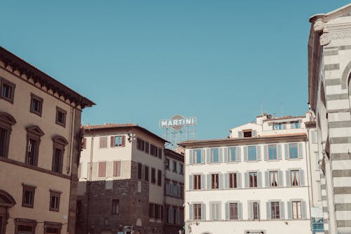 Martini Logo over Buildings in Florence