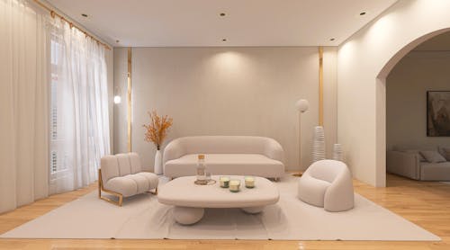 Foto stok gratis desain interior, karpet, kursi berlengan