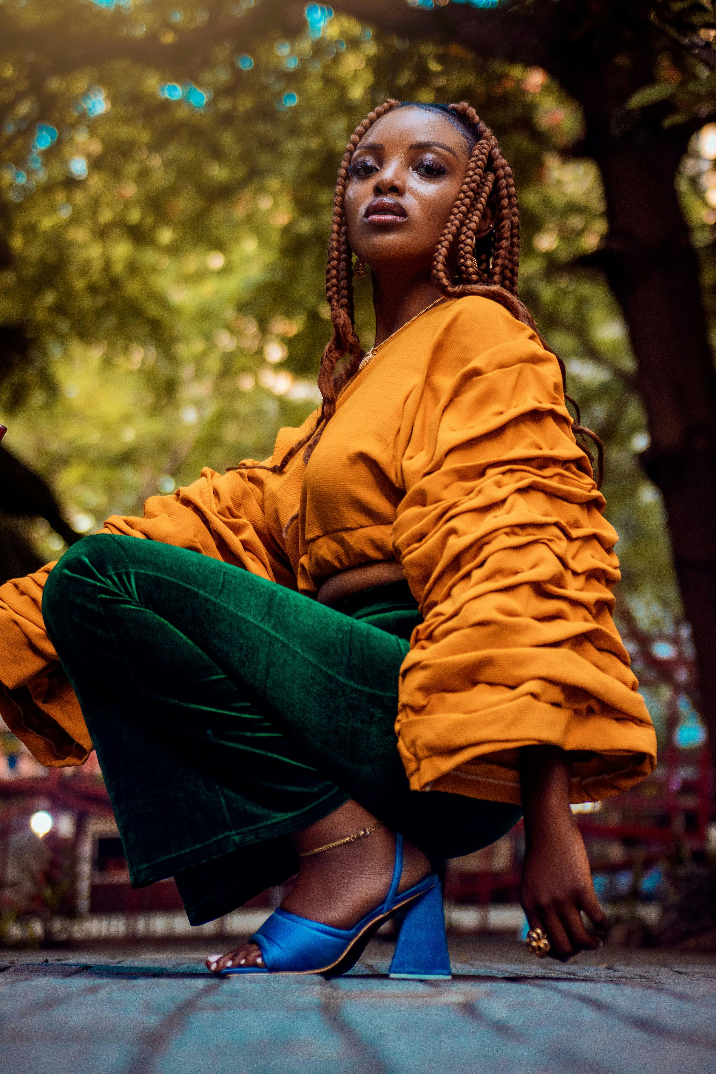 Women's Yellow Long-sleeved Dress · Free Stock Photo