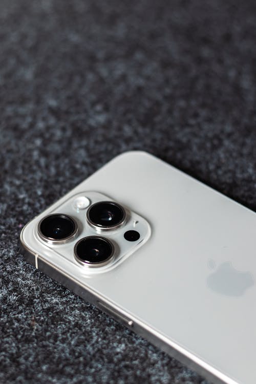 A close up of an iphone with two lenses