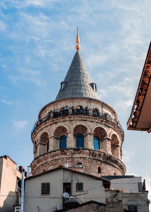 Top of Galata Tower Above the Houses