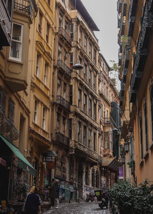 Narrow, Cobblestone Street in Istanbul