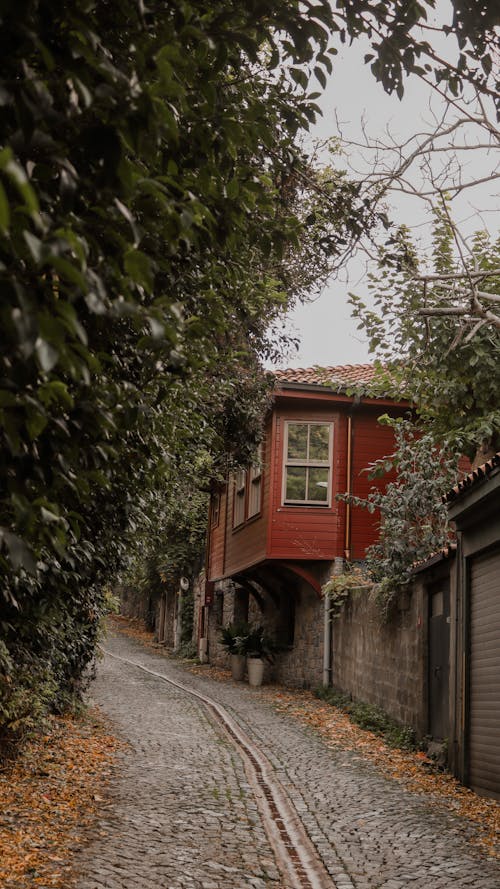 Narrow, Cobblestone Street in Istanbul