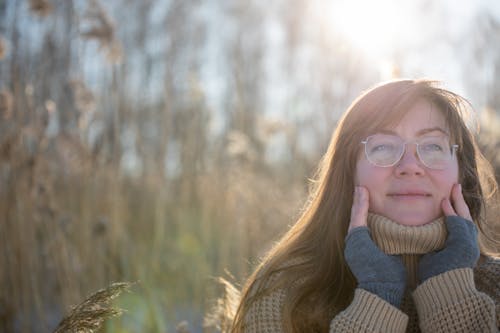 Woman in a Knitted Sweater