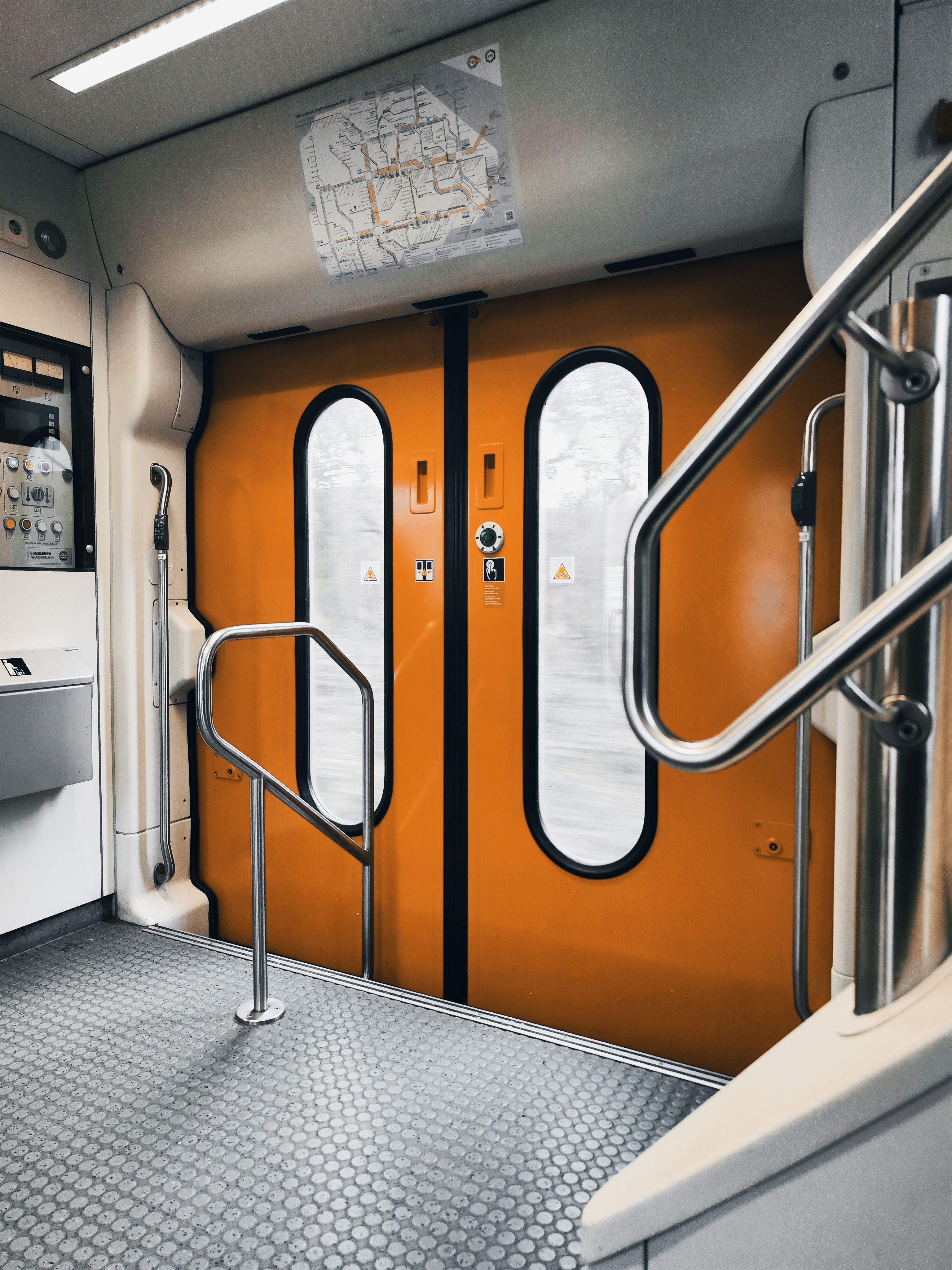 Doors and Map in Metro Train · Free Stock Photo